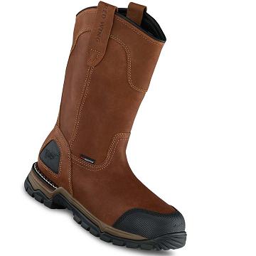 Red Wing FlexForce® 11-inch Safety Toe Pull-On Men's Waterproof Boots Brown | ZA 40NWY